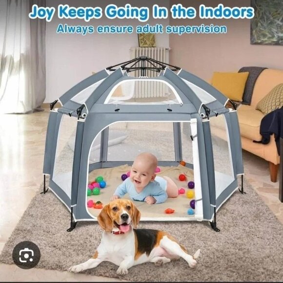 COPY - Playpen indoor and out door Size-59.06 x 26.38 x 47.24 inches (150 x 67 … - Picture 1 of 2